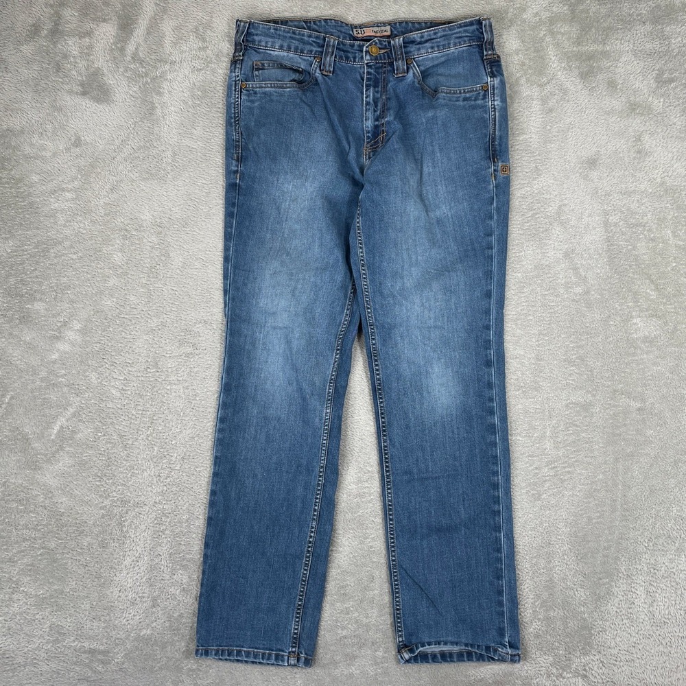 5.11 Tactical Jeans Mens 32x31‎ Blue Straight Leg Utility Workwear Denim